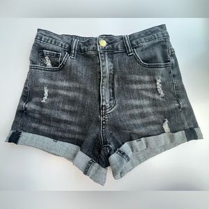 Shein Black Jean Shorts Size Small